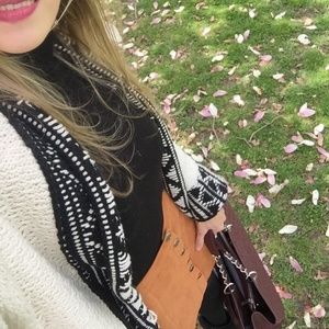 H&M Faux Suede A-Line Button Up Skirt